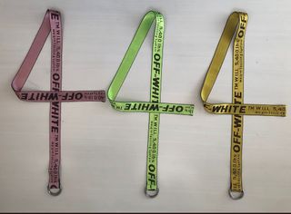 Cinturones Off-White: Rosa, Verde, Dorado