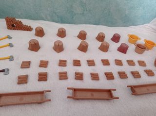 Playmobil: Troncos cortados para diorama o belen