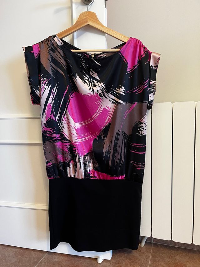 Vestido marca Blanco fiesta S rosa-negro