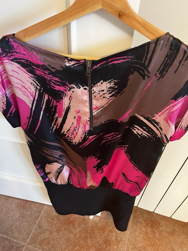 Vestido marca Blanco fiesta S rosa-negro