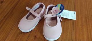 Sandalias Piel Rosa niña 21