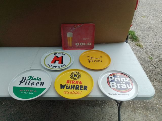 Lotto 6 vassoi €100  6 Vassoio Birra Vintage