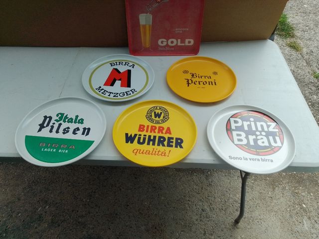 Lotto 6 vassoi €100  6 Vassoio Birra Vintage