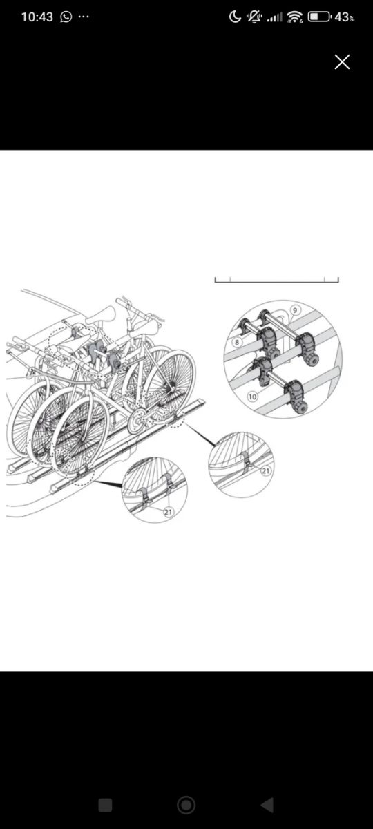Portabicicletas menabo para furgoneta 3 bicis