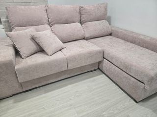 Sofá cama chaise longue rosa