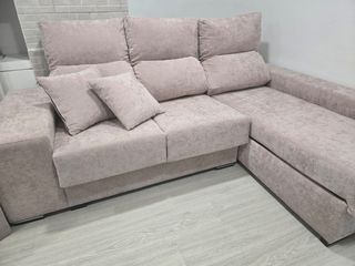 Sofá cama chaise longue rosa
