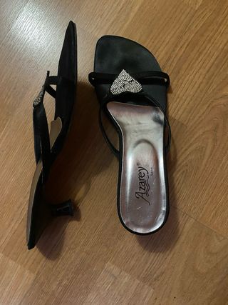 Sandalias Azarey negras tacón 37