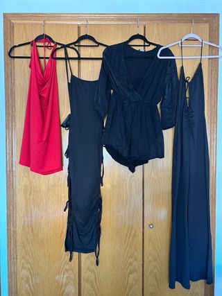 pack Vestidos fiesta - rojo y negro