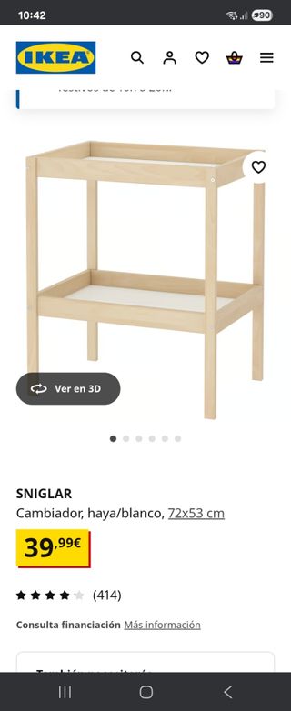 Cuna viaje Asalvo, Cambiador,colchón