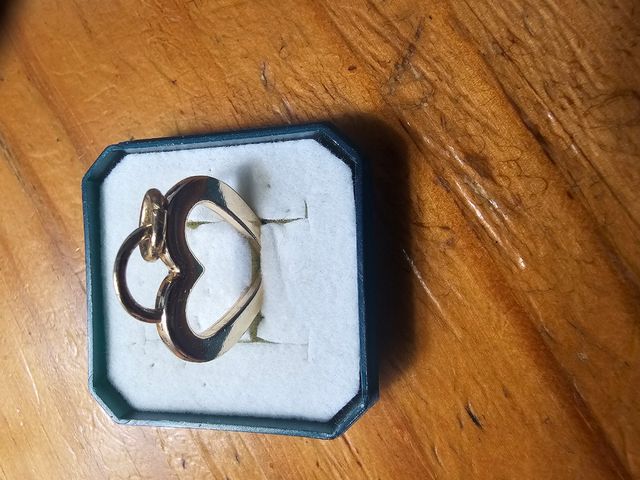 Colgante corazón bañado en oro