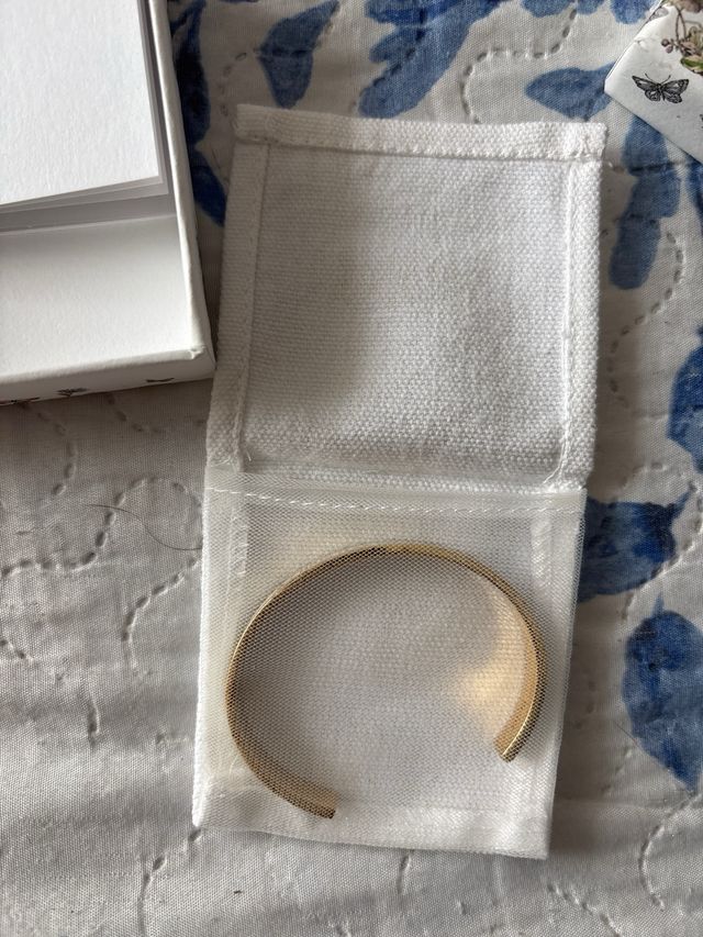 Pulsera Dior dorada y multicolor