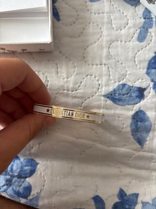 Pulsera Dior dorada y multicolor