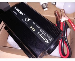 Panel solar 12v flexible, inversor, batería de 12v
