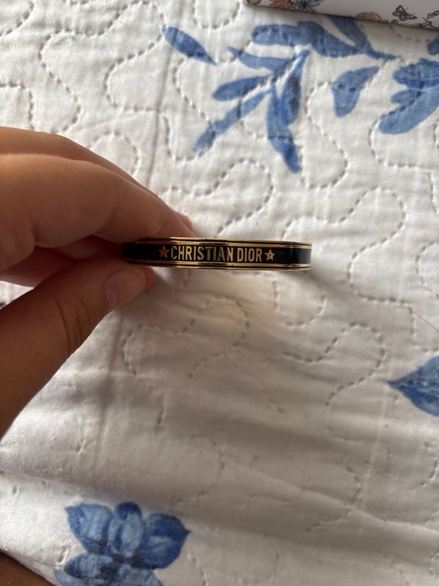 Pulsera Dior dorada y blanca
