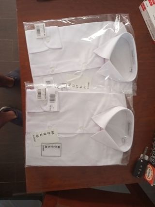 2 camisas Roger blanca talla 40 mujer
