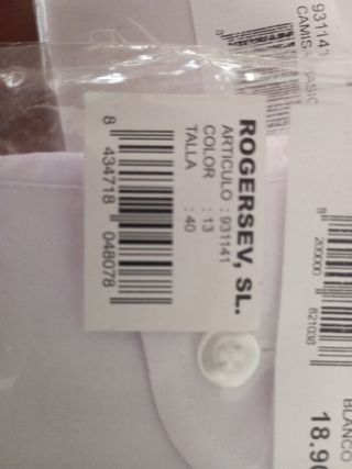 2 camisas Roger blanca talla 40 mujer