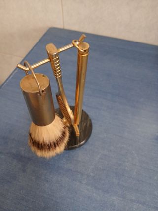 Set da barba vintage oro/argento