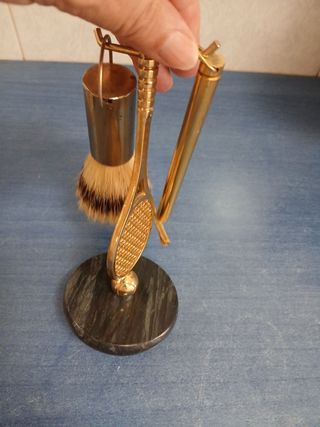 Set da barba vintage oro/argento