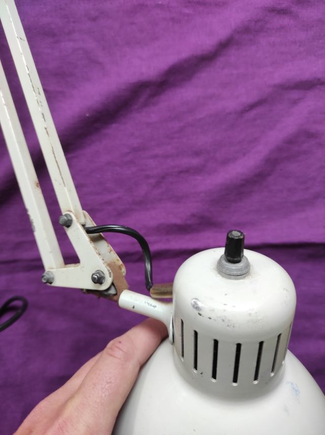 Lampara articulada vintage blanca