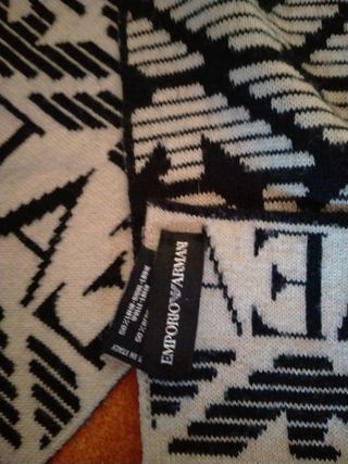 Sciarpa Emporio Armani beige/nera
