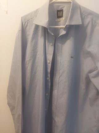 Camisa Pedro del Hierro, raya azul y bl. Elegante.
