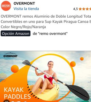 Remo Kayak Sup Piragua Canoa OVERMONT
