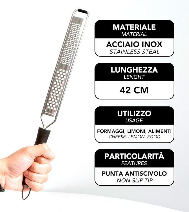 Rallador queso plano IPEA 42cm - Acero Inox
