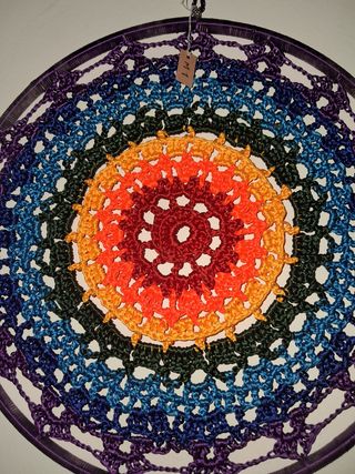 Caça Sonho Mandala Crochet - 33cm