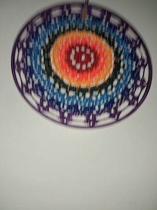 Caça Sonho Mandala Crochet - 33cm