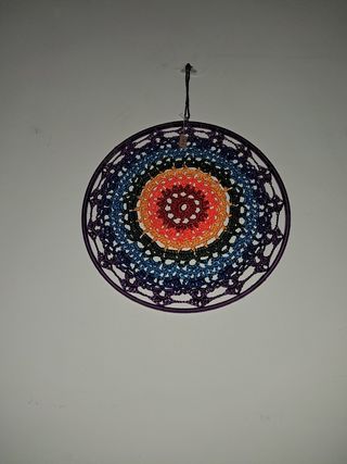 Caça Sonho Mandala Crochet - 33cm