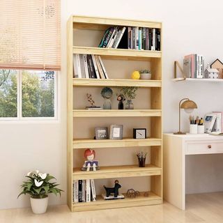vidaXL Estantería/divisor de espacios madera 