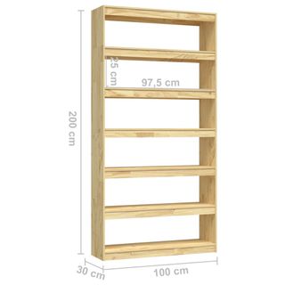 vidaXL Estantería/divisor de espacios madera 
