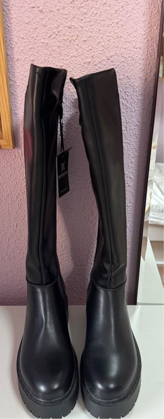 Botas altas Koroshi negras - talla 39 