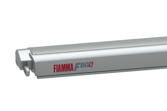 Toldo Fiamma F80s 3.7m - Blanco/Plata/Negro.