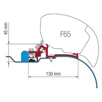 Toldo Fiamma F80s 3.7m - Blanco/Plata/Negro.