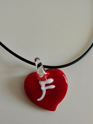 Collana ciondolo cuore rosso F