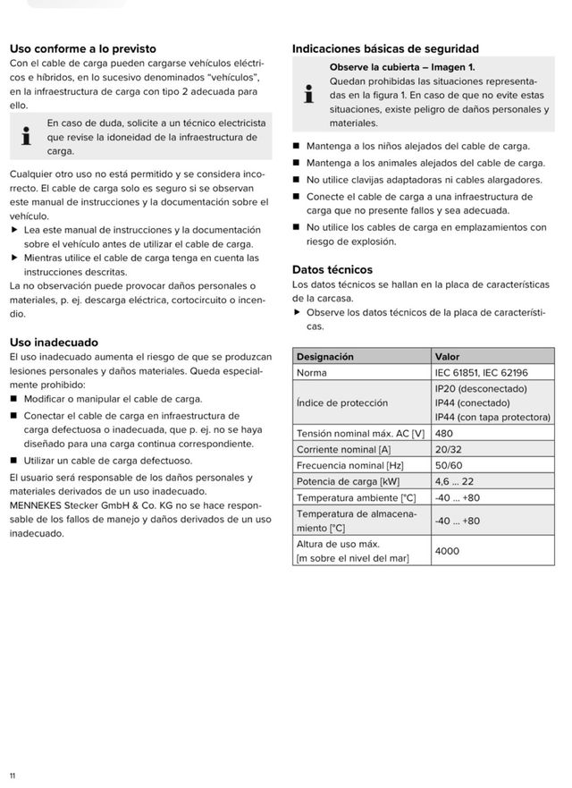Cable Carga Coche Eléctrico Mercedes