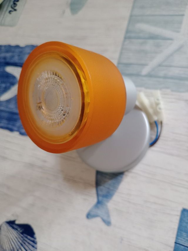 Faretto Parete Arancione & Argento - Nuovo