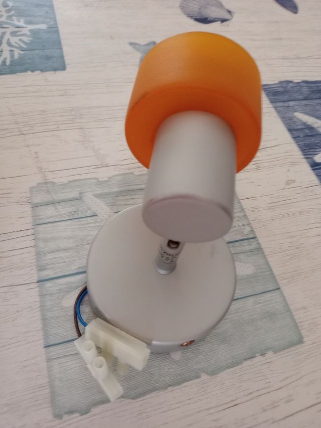 Faretto Parete Arancione & Argento - Nuovo