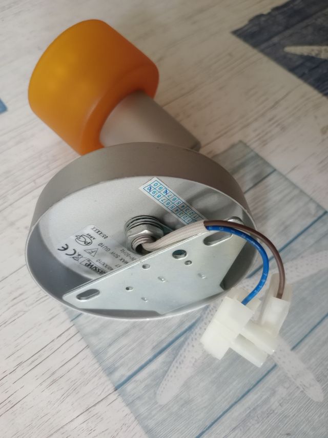 Faretto Parete Arancione & Argento - Nuovo