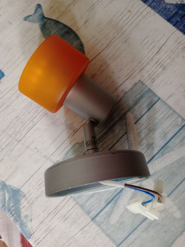 Faretto Parete Arancione & Argento - Nuovo