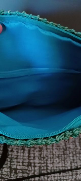 Pochette estiva in corda | Teal & Yellow