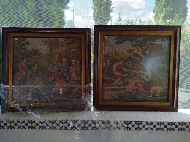 2 Cuadros tapices paisajes