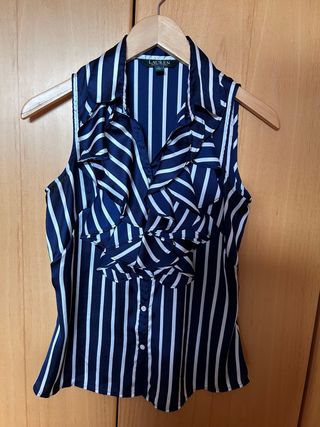 Blusa Ralph Lauren rayas azul-blanco