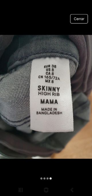 Jeans premamá gris - H&M elásticos