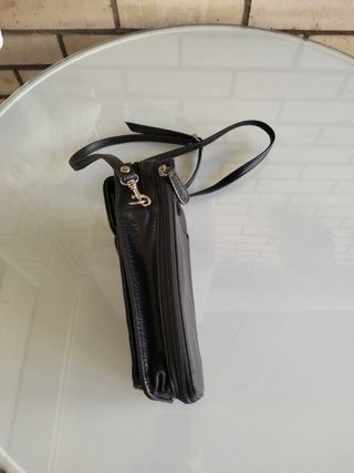 Bandolera negra piel