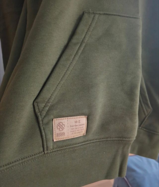 Sudadera verde caqui- Back to the roots