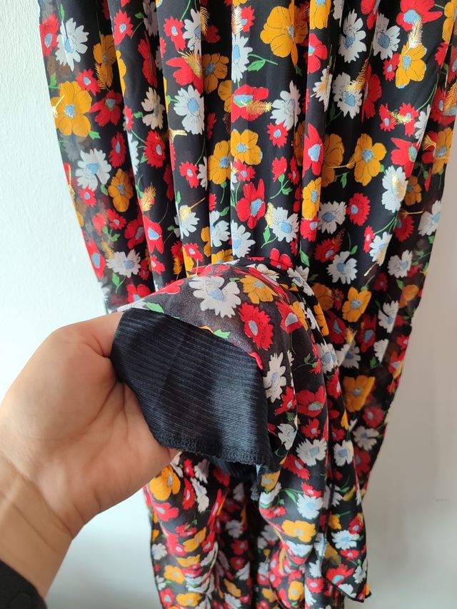 Vestido largo floral multicolor