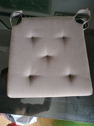 2 Cojines asiento gris para sillas