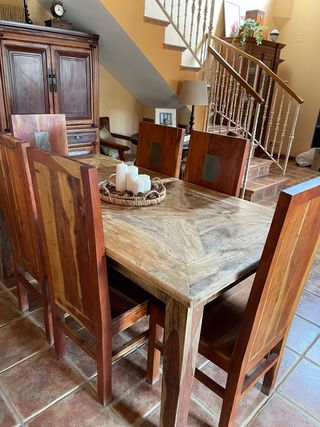 6 Sillas Madera Maciza Tropical